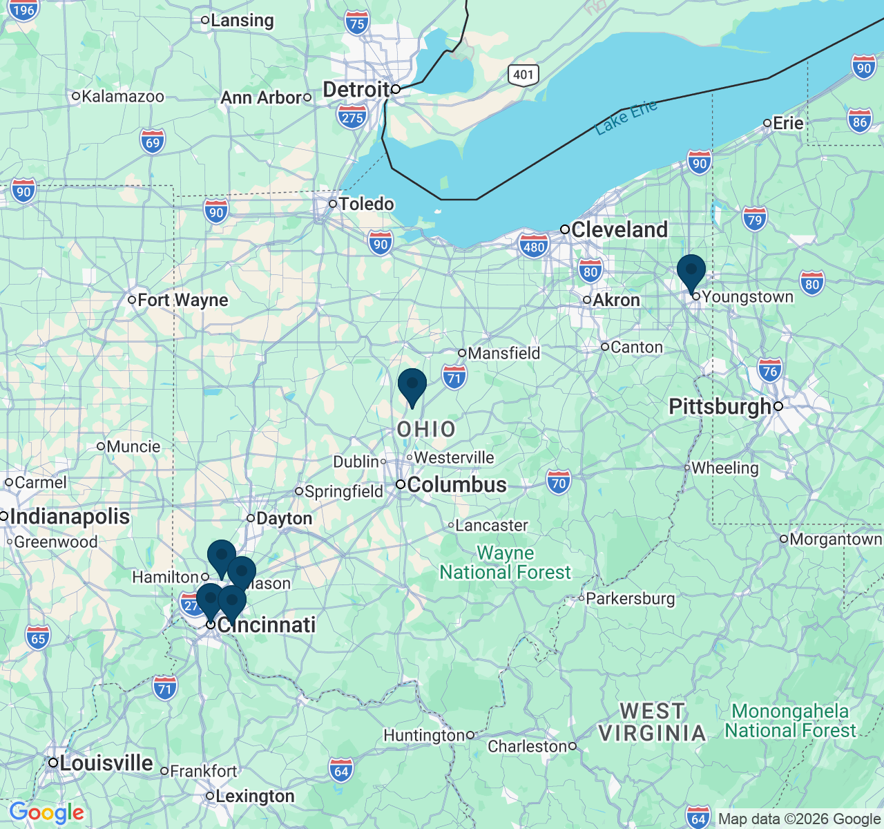 Cincinnati ProWash coverage map
